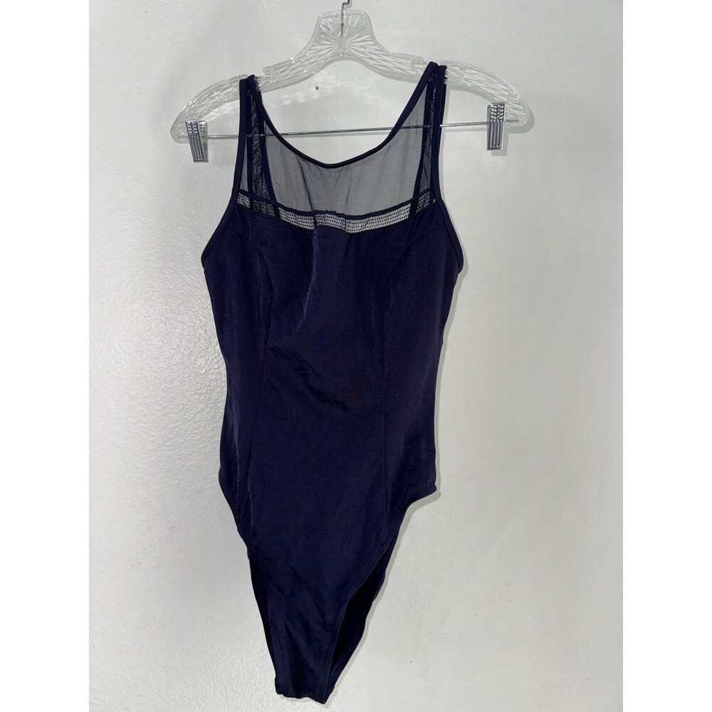 South Point Jantzen Dark Blue One Piece Bathing Suit Swimsuit Y2K Vintage